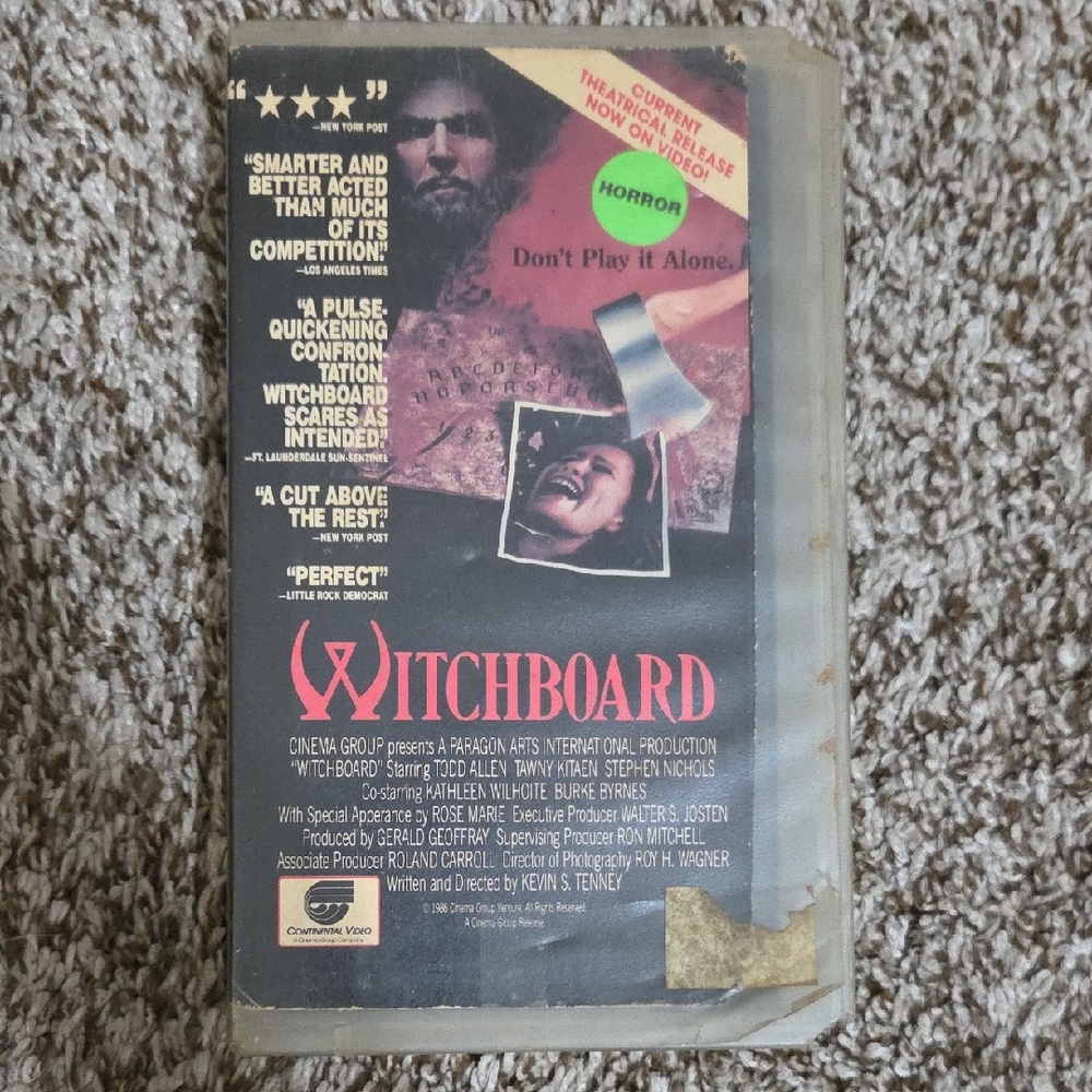 Witchboard VHS Horror Movie